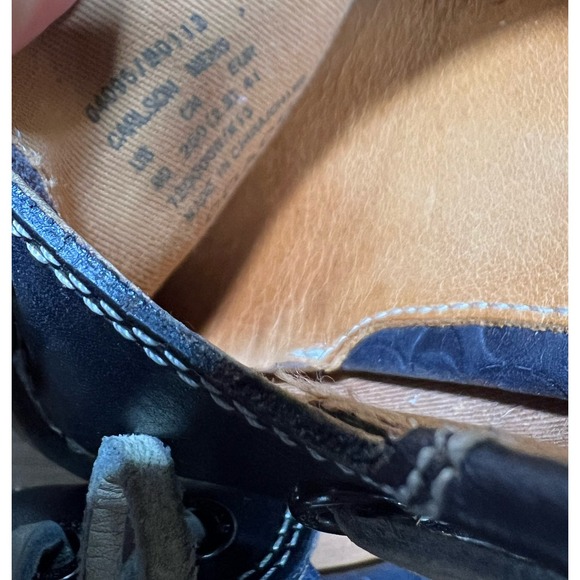 COACH Carlson Mens Leather Boat Shoes Navy Blue‎ Lace Up Size 9.5 - Picture 6 of 11